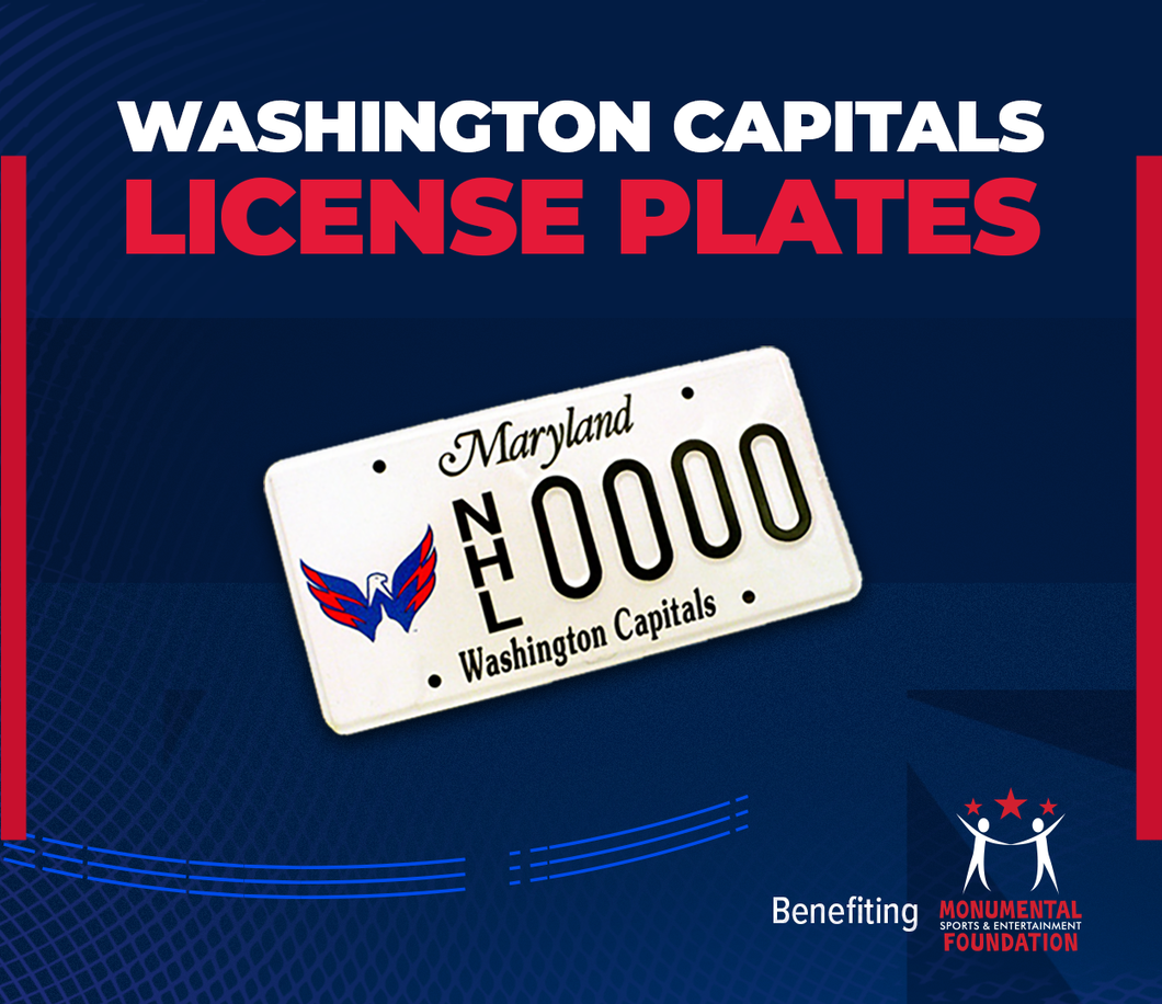 Capitals Maryland License Plates